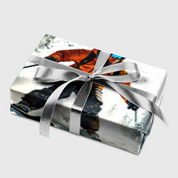 Бумага для упаковки Лыжник зимой в лесу, цвет: 3D-принт — фото 2