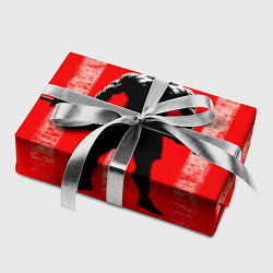 Бумага для упаковки Пауэрлифтер на красном, цвет: 3D-принт — фото 2