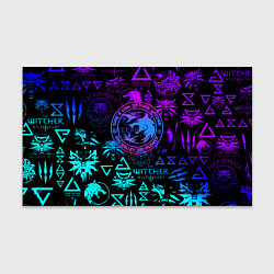 Бумага для упаковки Ведьмак неоновые логотипы, цвет: 3D-принт