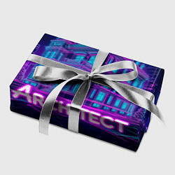 Бумага для упаковки Неоновое здание Architect, цвет: 3D-принт — фото 2