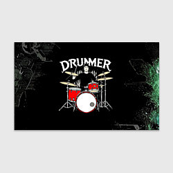 Бумага для упаковки Drummer на черном, цвет: 3D-принт