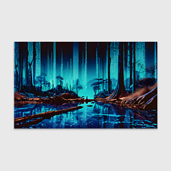 Бумага для упаковки В неоновом лесу, цвет: 3D-принт