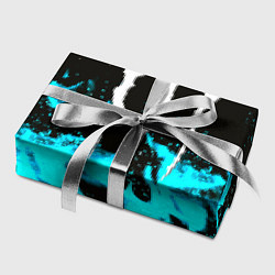 Бумага для упаковки Monster energy голубой огонь, цвет: 3D-принт — фото 2