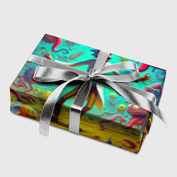 Бумага для упаковки Рик Санчес в компании отвязных чудищ - нейроарт фа, цвет: 3D-принт — фото 2