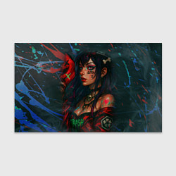 Бумага для упаковки Девушка с маской киберпанк, цвет: 3D-принт