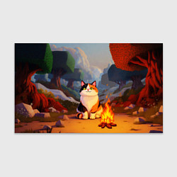 Бумага для упаковки Котик в кубическом мире, цвет: 3D-принт