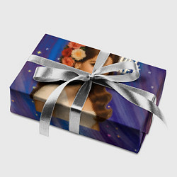 Бумага для упаковки Lana Del Rey с цветами в волосах, цвет: 3D-принт — фото 2