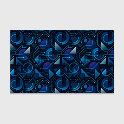 Бумага для упаковки Футуристическая сине-фиолетовая абстракция с хакер, цвет: 3D-принт
