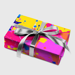 Бумага для упаковки Яркие пятна акриловой краски на стене, цвет: 3D-принт — фото 2