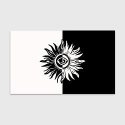 Бумага для упаковки Солнце черно-белое, цвет: 3D-принт