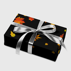 Бумага для упаковки Осенние листья на черном, цвет: 3D-принт — фото 2