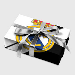 Бумага для упаковки Реал Мадрид черно белые полосы, цвет: 3D-принт — фото 2