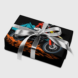 Бумага для упаковки Motocross and mountains, цвет: 3D-принт — фото 2