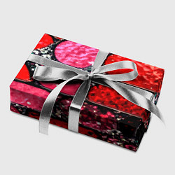 Бумага для упаковки Рубиновый красный витражные плитки, цвет: 3D-принт — фото 2