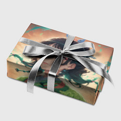 Бумага для упаковки Маомао на фоне облаков, цвет: 3D-принт — фото 2