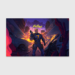 Бумага для упаковки Fallout седьмой на фоне взрывов, цвет: 3D-принт