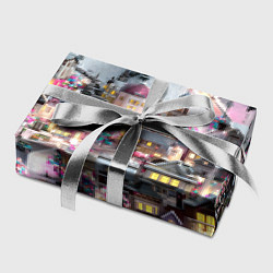 Бумага для упаковки Новогодний городок, цвет: 3D-принт — фото 2