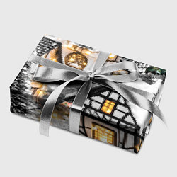 Бумага для упаковки Объемные новогодние дома, цвет: 3D-принт — фото 2