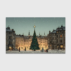 Бумага для упаковки Новогодняя елка во дворе, цвет: 3D-принт