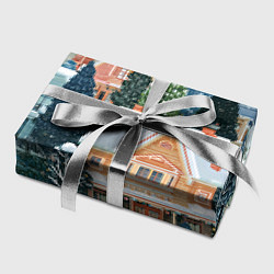 Бумага для упаковки Новогодний елочный двор, цвет: 3D-принт — фото 2