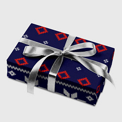 Бумага для упаковки Вязаный новогодний узор, цвет: 3D-принт — фото 2