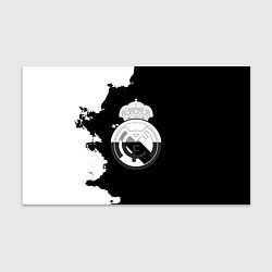 Бумага для упаковки Реал Мадрид черно белые краски