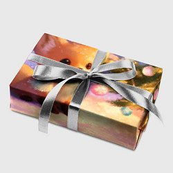 Бумага для упаковки Маленькая рыжая новогодняя лисичка, цвет: 3D-принт — фото 2