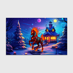 Бумага для упаковки Металлическая красная лошадь, цвет: 3D-принт