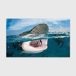 Бумага для упаковки Хищная акула, цвет: 3D-принт