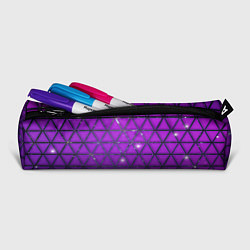 Пенал для ручек Фиолетовые треугольники, цвет: 3D-принт — фото 2