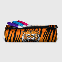 Пенал для ручек Разгневанный тигр голова, цвет: 3D-принт — фото 2