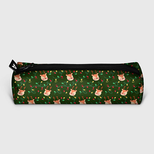 Пенал НОВОГОДНИЙ ОЛЕНЬ GREEN / 3D-принт – фото 3