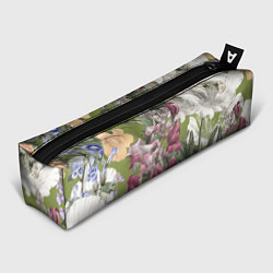 Пенал для ручек Цветы Ностальгический Весенний Узор, цвет: 3D-принт