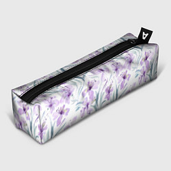 Пенал для ручек Цветы Фиолетовые Нарисованные Акварелью, цвет: 3D-принт