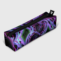 Пенал для ручек Неоновые узоры и фигуры - Фиолетовый, цвет: 3D-принт