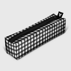 Пенал для ручек Black and white trendy checkered pattern, цвет: 3D-принт