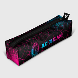 Пенал для ручек AC Milan - neon gradient: надпись и символ, цвет: 3D-принт