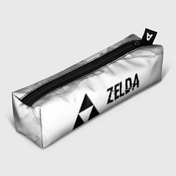Пенал для ручек Zelda glitch на светлом фоне: надпись и символ, цвет: 3D-принт