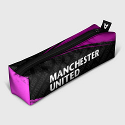 Пенал для ручек Manchester United pro football: надпись и символ, цвет: 3D-принт