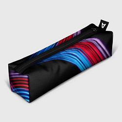 Пенал для ручек Красные и голубые абстрактные линии, цвет: 3D-принт