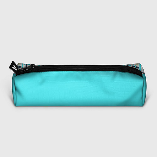 Пенал Голубой неоновый геометрический узор / 3D-принт – фото 3