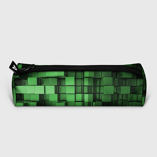 Пенал Киберпанк броня - Зелёный металлические кубы / 3D-принт – фото 3