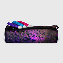 Пенал для ручек Плиты фиолетовый неон, цвет: 3D-принт — фото 2
