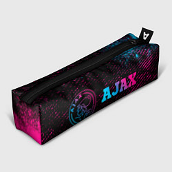 Пенал для ручек Ajax - neon gradient: надпись и символ, цвет: 3D-принт