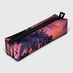 Пенал для ручек Человек отдыхает в гамаке под пальмами, цвет: 3D-принт
