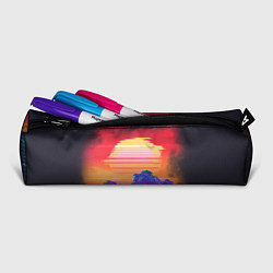 Пенал для ручек Синтвейв неоновые горы на закате, цвет: 3D-принт — фото 2