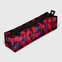 Пенал для ручек Тюльпаны - поле красных цветов, цвет: 3D-принт