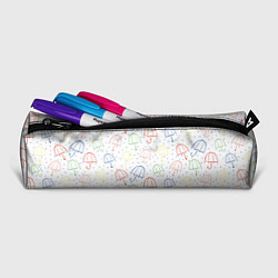Пенал для ручек Цветные зонтики с каплями дождя, цвет: 3D-принт — фото 2