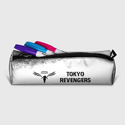 Пенал для ручек Tokyo Revengers glitch на светлом фоне: надпись и, цвет: 3D-принт — фото 2