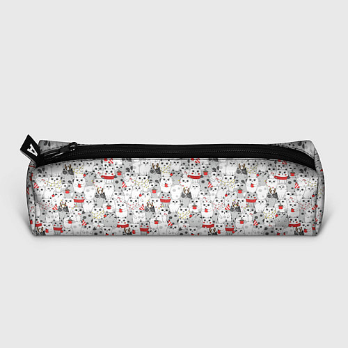 Пенал Новогодний паттерн с котиками / 3D-принт – фото 3